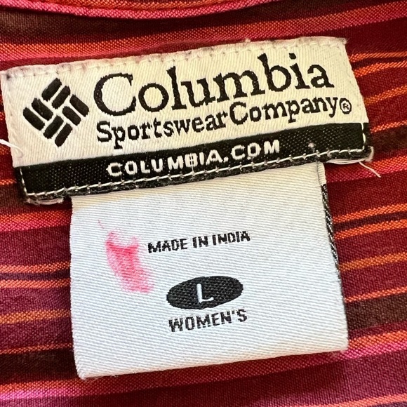 Columbia Large Stripe Embroidered Long Sleeve Button Up - Picture 7 of 8